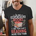 In My Dream World Books Are Free And Reading Make You Men's V-Neck T-Shirt In My Dream World Books Are Free And Reading Make You Men's V-Neck T-Shirt