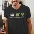 Drink Matcha Read Books Be Happy Book Lover Matcha Tea Lover Men's V-Neck T-Shirt