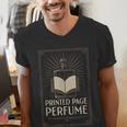 Printed Page Perfume Book Lover Saying Men's V-Neck T-Shirt