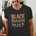 Educator By Popular Demand African American Book Lover Men's V-Neck T-Shirt Educator By Popular Demand African American Book Lover Men's V-Neck T-Shirt