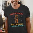 Emotionally Recovering From A Book Frog Men's V-Neck T-Shirt