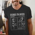 Enemies To Lovers Morally Grey Book Lover Romantasy Bookish Men's V-Neck T-Shirt