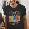 Equality Book LGBTQ Wildflowers Equal Rights Gay Kindness Men's V-Neck T-Shirt Equality Book LGBTQ Wildflowers Equal Rights Gay Kindness Men's V-Neck T-Shirt