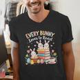 Every Bunny Loves To Read Book Lover Easter Day Apparel Men's V-Neck T-Shirt Every Bunny Loves To Read Book Lover Easter Day Apparel Men's V-Neck T-Shirt