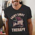 Fairy Smut Is My Therapy Romantasy Spicy Books Faerie Tales Men's V-Neck T-Shirt Fairy Smut Is My Therapy Romantasy Spicy Books Faerie Tales Men's V-Neck T-Shirt