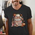 Fall Colors s I Love Fall s Books & Pumpkins Men's V-Neck T-Shirt