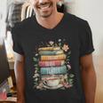 Fantasy Drama Tragedy Book Lover Subtle Watercolor Men's V-Neck T-Shirt Fantasy Drama Tragedy Book Lover Subtle Watercolor Men's V-Neck T-Shirt