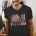 Freadom Anti Ban Books Freedom To Read Book Lover Reading Men's V-Neck T-Shirt Freadom Anti Ban Books Freedom To Read Book Lover Reading Men's V-Neck T-Shirt