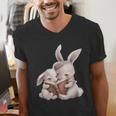 Funny Book Reading Quote For Women And Girls Rabbits Men's V-Neck T-Shirt Funny Book Reading Quote For Women And Girls Rabbits Men's V-Neck T-Shirt