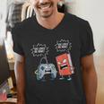 Gamer Book Lover Girl Women Bookworm Video Gaming Daughter Men's V-Neck T-Shirt