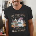 The Only Ghost I Need Is The Holy Ghost Books Reading Lovers Men's V-Neck T-Shirt The Only Ghost I Need Is The Holy Ghost Books Reading Lovers Men's V-Neck T-Shirt