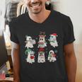 Ghost Santa Elf Squad Read Books Bookish Librarian Christmas Men's V-Neck T-Shirt Ghost Santa Elf Squad Read Books Bookish Librarian Christmas Men's V-Neck T-Shirt