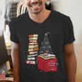 Gnome Read Reading Book Librarian Across America Women Kids Men's V-Neck T-Shirt
