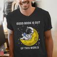 Good Book Is Out Of This World Astronaut Read Book Bookworm Men's V-Neck T-Shirt Good Book Is Out Of This World Astronaut Read Book Bookworm Men's V-Neck T-Shirt
