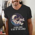 Good Book Is Out Of This World Astronaut Space Men's V-Neck T-Shirt