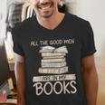 All The Good Men Are In My Books Romance Novel Men's V-Neck T-Shirt
