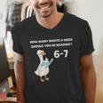 Goose Reading 67 Six Seven Meme Teacher Book Lover Men's V-Neck T-Shirt Goose Reading 67 Six Seven Meme Teacher Book Lover Men's V-Neck T-Shirt