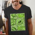 Green Comic Book Green Graphic Men's V-Neck T-Shirt Green Comic Book Green Graphic Men's V-Neck T-Shirt