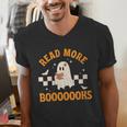Groovy Halloween Teacher Spooky Read More Book Women Girl Men's V-Neck T-Shirt Groovy Halloween Teacher Spooky Read More Book Women Girl Men's V-Neck T-Shirt