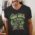 Groovy It's Good Luck To Read St Patrick's Day Book Lucky Men's V-Neck T-Shirt Groovy It's Good Luck To Read St Patrick's Day Book Lucky Men's V-Neck T-Shirt