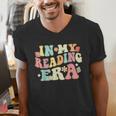 Groovy In My Reading Era Read Book Reader Reading Men's V-Neck T-Shirt Groovy In My Reading Era Read Book Reader Reading Men's V-Neck T-Shirt