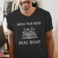 Grow Your Mind Read Books Tee Fun Book Lover Reading Outfit Men's V-Neck T-Shirt