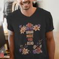 Haha Made You Read Shirt Book Reader Flower Floral Men's V-Neck T-Shirt