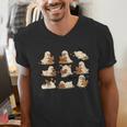 Halloween Ghost Book Lover Men's V-Neck T-Shirt Halloween Ghost Book Lover Men's V-Neck T-Shirt