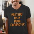 Halloween Pretend I'm Book Character Costume Lazy Adult Kids Men's V-Neck T-Shirt Halloween Pretend I'm Book Character Costume Lazy Adult Kids Men's V-Neck T-Shirt
