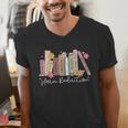 Harm Reduction Floral Book Overdose Awareness Nurse Men's V-Neck T-Shirt