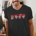 Heart Reading Books Valentine Teacher Library Book Lover Men's V-Neck T-Shirt