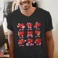 Heart Reading Books Valentine’s Day Girl And Boy Book Lovers Men's V-Neck T-Shirt