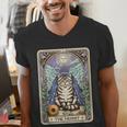 The Hermit Cat Tarot Card Introvert By Georgi Men's V-Neck T-Shirt