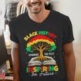 Honoring Past Inspiring Future History Month Book Tree Men's V-Neck T-Shirt Honoring Past Inspiring Future History Month Book Tree Men's V-Neck T-Shirt