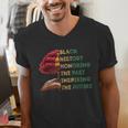 Honoring Past Inspiring Future History Month Tree Book Men's V-Neck T-Shirt