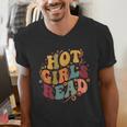 Hot Girls Read Aesthetic Book Lover Reading Men's V-Neck T-Shirt Hot Girls Read Aesthetic Book Lover Reading Men's V-Neck T-Shirt