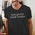 Hot Girls Read Books Reading Bookworm Librarian Men's V-Neck T-Shirt