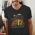 I'm With The Banned Banned Books Colorful Literary Fr Men's V-Neck T-Shirt