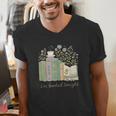 I'm Booked Tonight Cozy Floral Book Lover Graphic Men's V-Neck T-Shirt I'm Booked Tonight Cozy Floral Book Lover Graphic Men's V-Neck T-Shirt