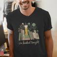 I'm Booked Tonight Floral Books Cozy Reading Graphic Men's V-Neck T-Shirt