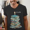 I'm Ok Books Reading Books Lover National Book Day Men's V-Neck T-Shirt I'm Ok Books Reading Books Lover National Book Day Men's V-Neck T-Shirt