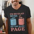 I'm So Glad We'Re On The Same Page Book Lover Writer Men's V-Neck T-Shirt I'm So Glad We'Re On The Same Page Book Lover Writer Men's V-Neck T-Shirt