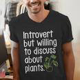 Introvert Humorous Plant Lover Gardening Men's V-Neck T-Shirt Introvert Humorous Plant Lover Gardening Men's V-Neck T-Shirt