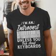 Im An Introvert Unless You Talk About Keyboards Player Men's V-Neck T-Shirt Im An Introvert Unless You Talk About Keyboards Player Men's V-Neck T-Shirt