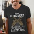 Im An Introvert Unless You Talk About Saxophone Men's V-Neck T-Shirt