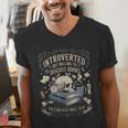 Introverted But Willing To Discuss Books Club Cozy Aesthetic Men's V-Neck T-Shirt Introverted But Willing To Discuss Books Club Cozy Aesthetic Men's V-Neck T-Shirt
