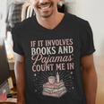 If It Involves Books & Pajamas Count Me In Cute Pajama Night Men's V-Neck T-Shirt If It Involves Books & Pajamas Count Me In Cute Pajama Night Men's V-Neck T-Shirt