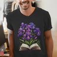Irises Flowers Book Iris Floral Men's V-Neck T-Shirt