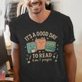 It’s a Good Day To Read 6 Or 7 Pages Cute Book Men's V-Neck T-Shirt It’s a Good Day To Read 6 Or 7 Pages Cute Book Men's V-Neck T-Shirt