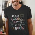 It's A Good Day To Read a Book Elementary Teacher Graphic Men's V-Neck T-Shirt
